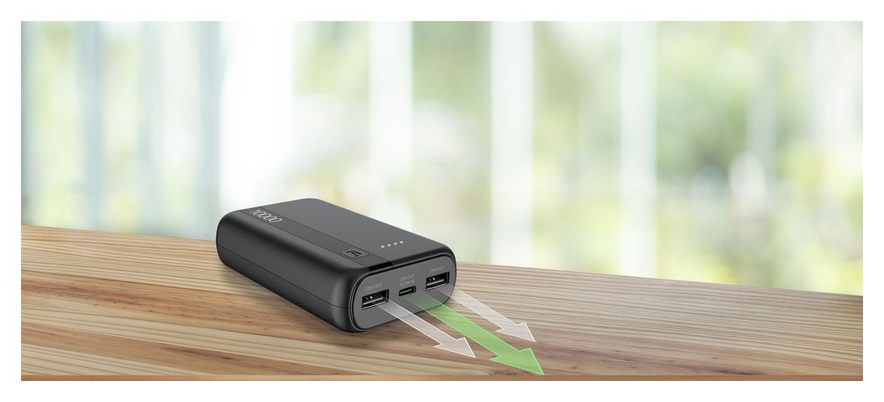 Entry 10000 mAh Powerbank USB Typ-C  (Schwarz) 
