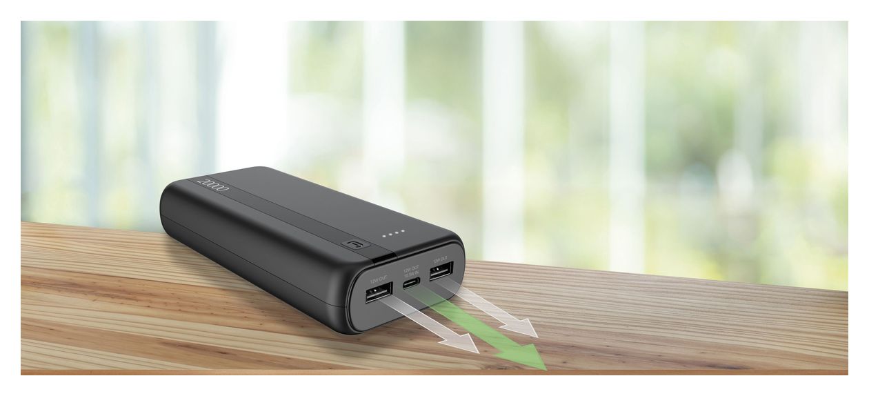 Entry 20000 mAh Powerbank USB Typ-C  (Schwarz) 