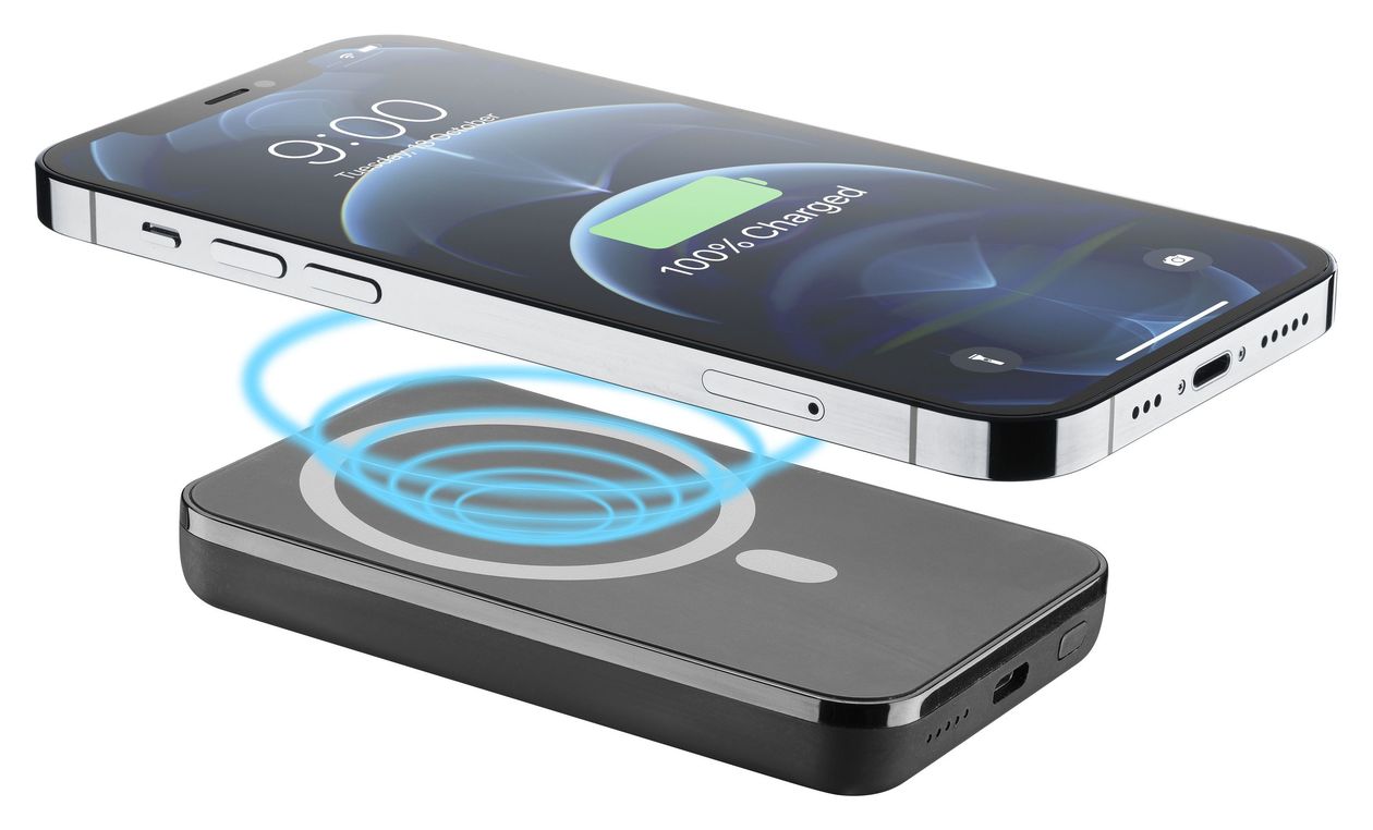 Magsafe 5000 mAh Powerbank USB Typ-C Kabelloses Laden  (Schwarz) 