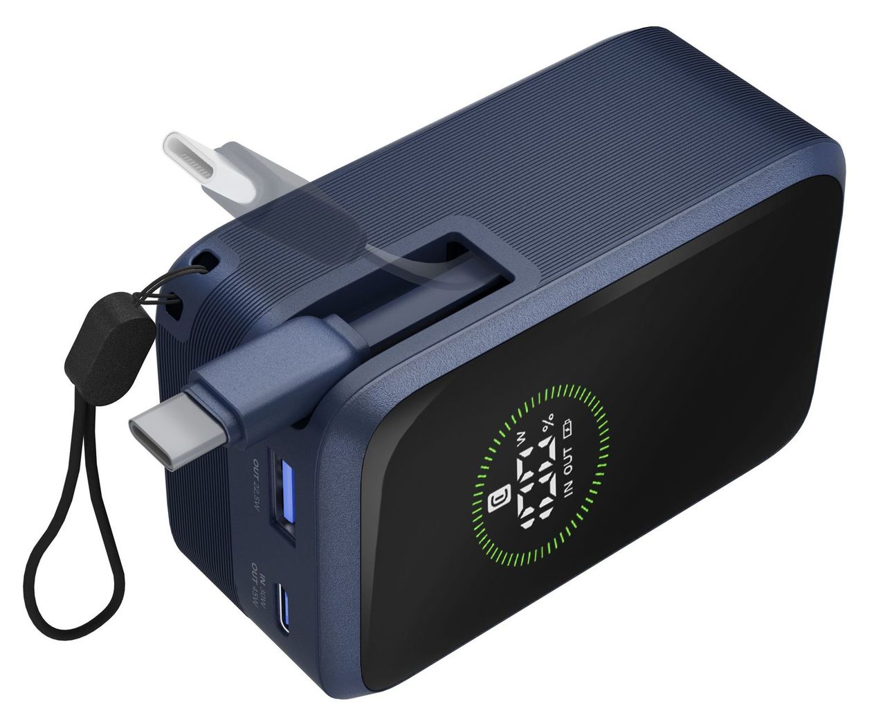 Roller 10000 mAh Powerbank USB Typ-C  (Blau) 