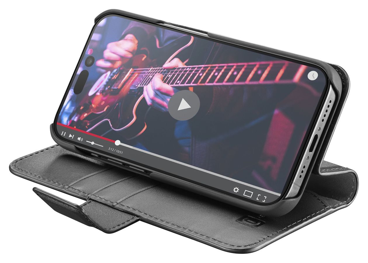 Supreme Folio für Apple iPhone 15  (Schwarz) 