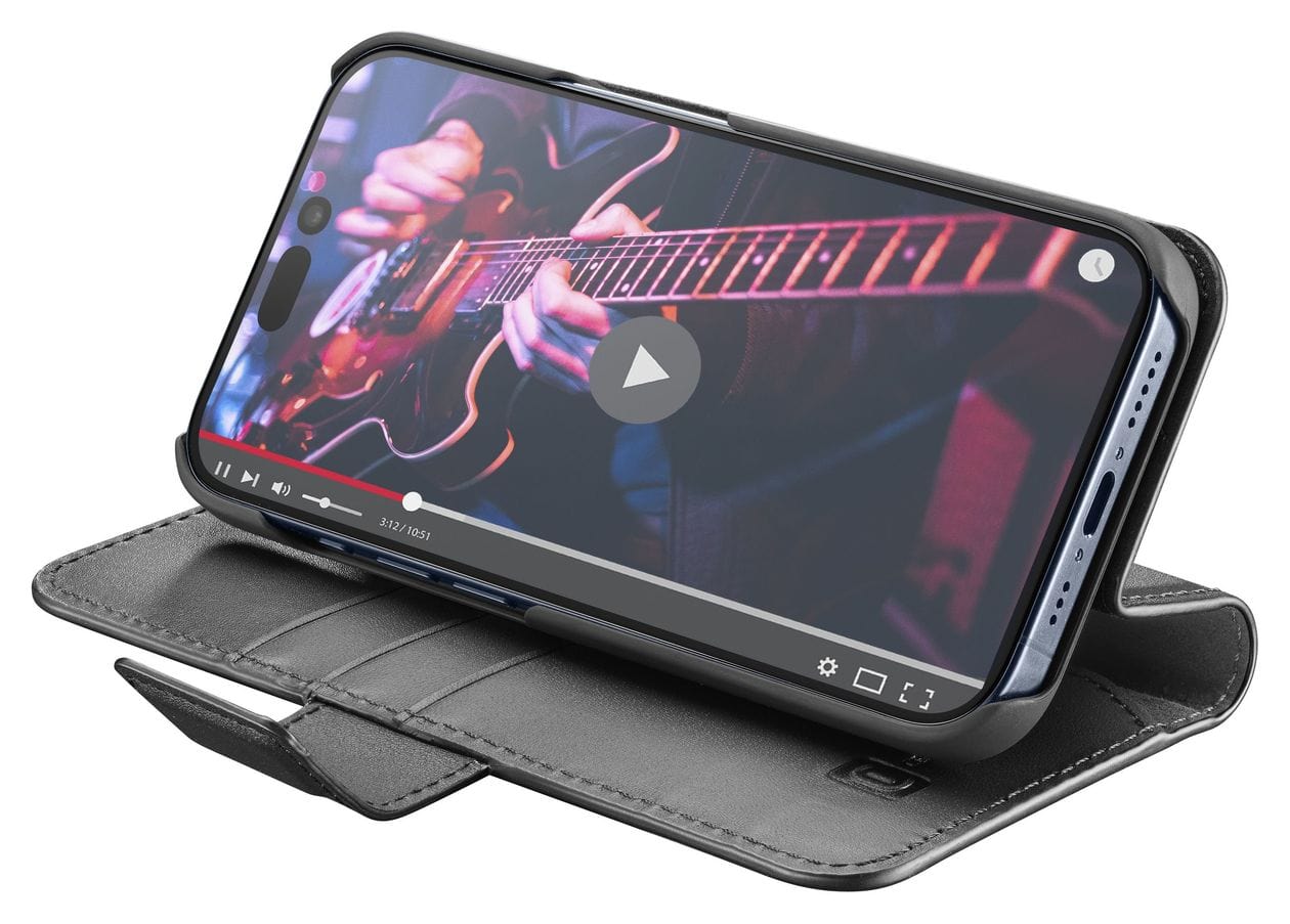 Supreme Folio für Apple iPhone 15 Pro  (Schwarz) 