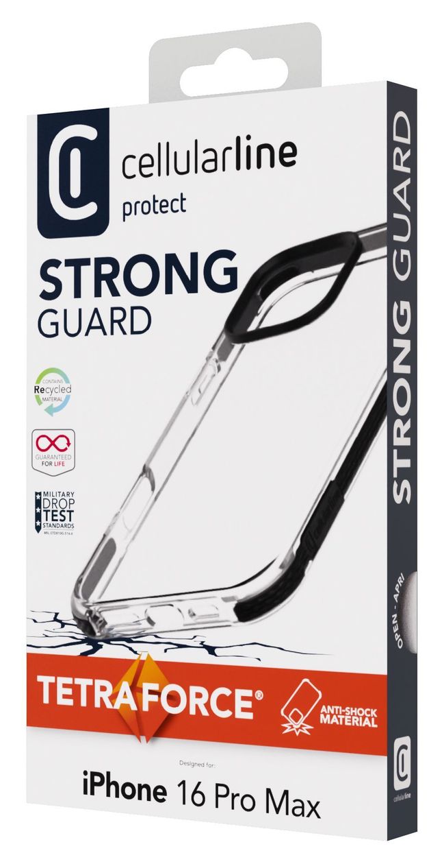 Tetra Force Strong Guard Cover für Apple iPhone 16 Pro Max  (Schwarz) 