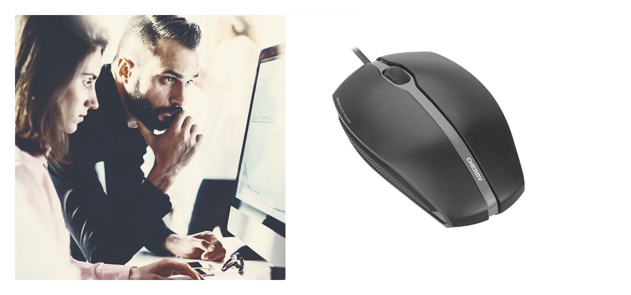 Gentix Silent 1000 DPI Büro Maus Optisch  (Schwarz) 