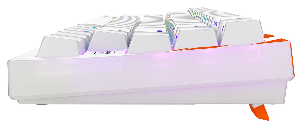 K5 Pro TMR Compact RGB-LED Gaming Tastatur USB  (Orange, Weiß) 