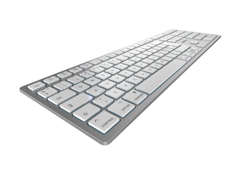 KW9100 Slim Mac Universal Tastatur USB + Bluetooth  (Silber) 
