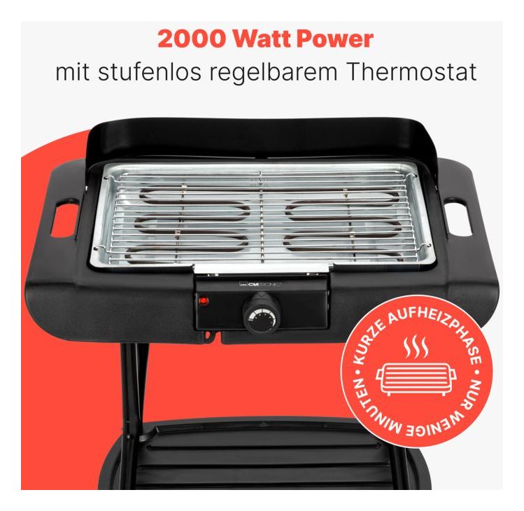 BQS3842 2 in 1 Stand und Tischgrill 1 Zone(n) 2000 W  (Schwarz) 