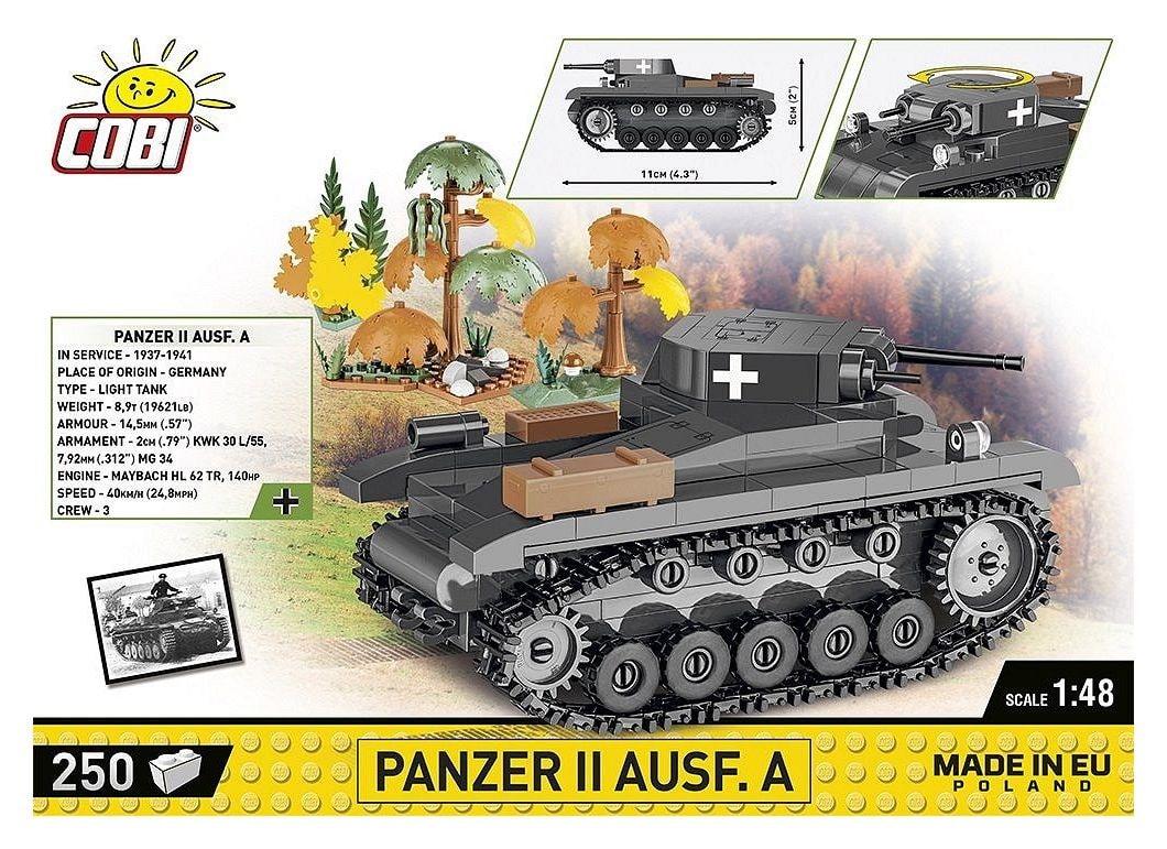 Panzer II Ausf. A Bauset 250 Teile  (Schwarz) 