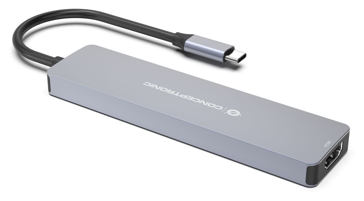 DONN28G 7-in-1 USB 3.2 Gen 1 Dockingstation, 4K60Hz HDMI, USB-A 5Gbps x 2, USB-C 5Gbps, SD, TF/MicroSD, 100W USB PD 