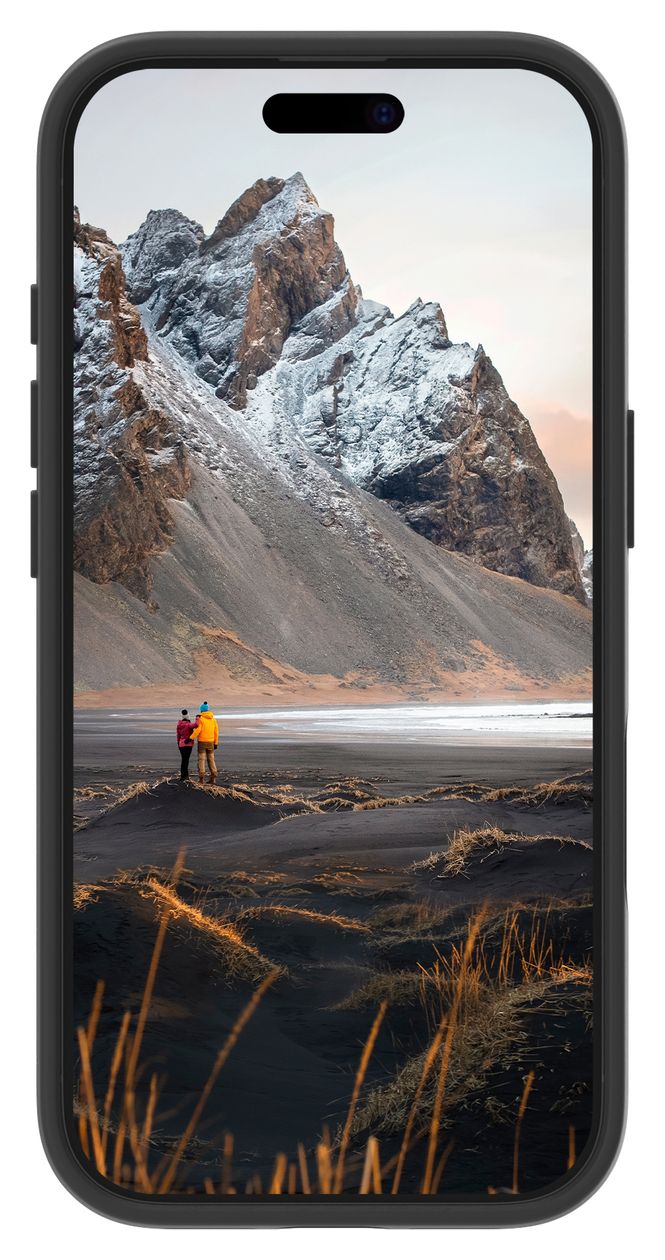 Iceland Ultra D3O MS Kick Cover für Apple iPhone 16 Pro  (Schwarz) 