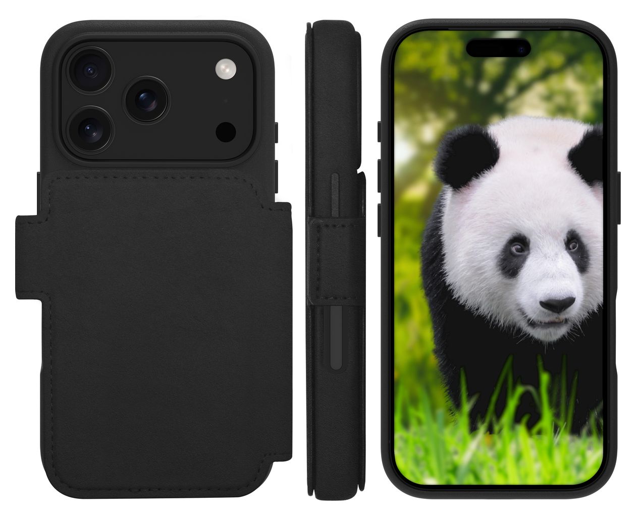 Lynge MS Folio für Apple iPhone 17 Pro  (Schwarz) 