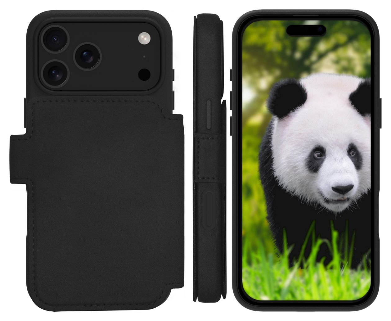 Lynge MS Folio für Apple iPhone 17 Pro Max  (Schwarz) 