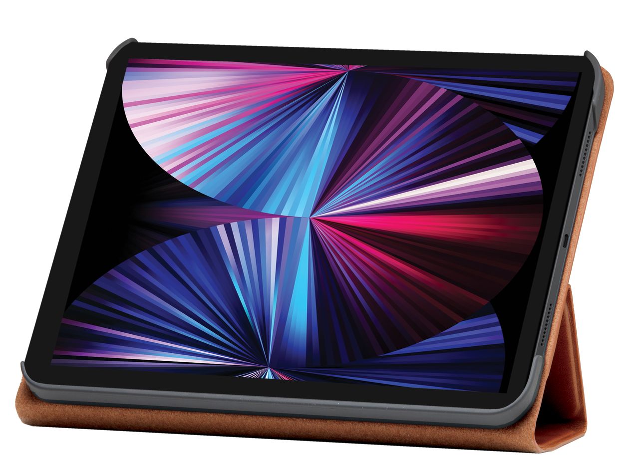 Risskov Folio aus Vollnarbenleder für Apple iPad mini (6th generation) bis 21,1 cm (8.3") Kratzresistent mit Magnetverschluss (Beige) 
