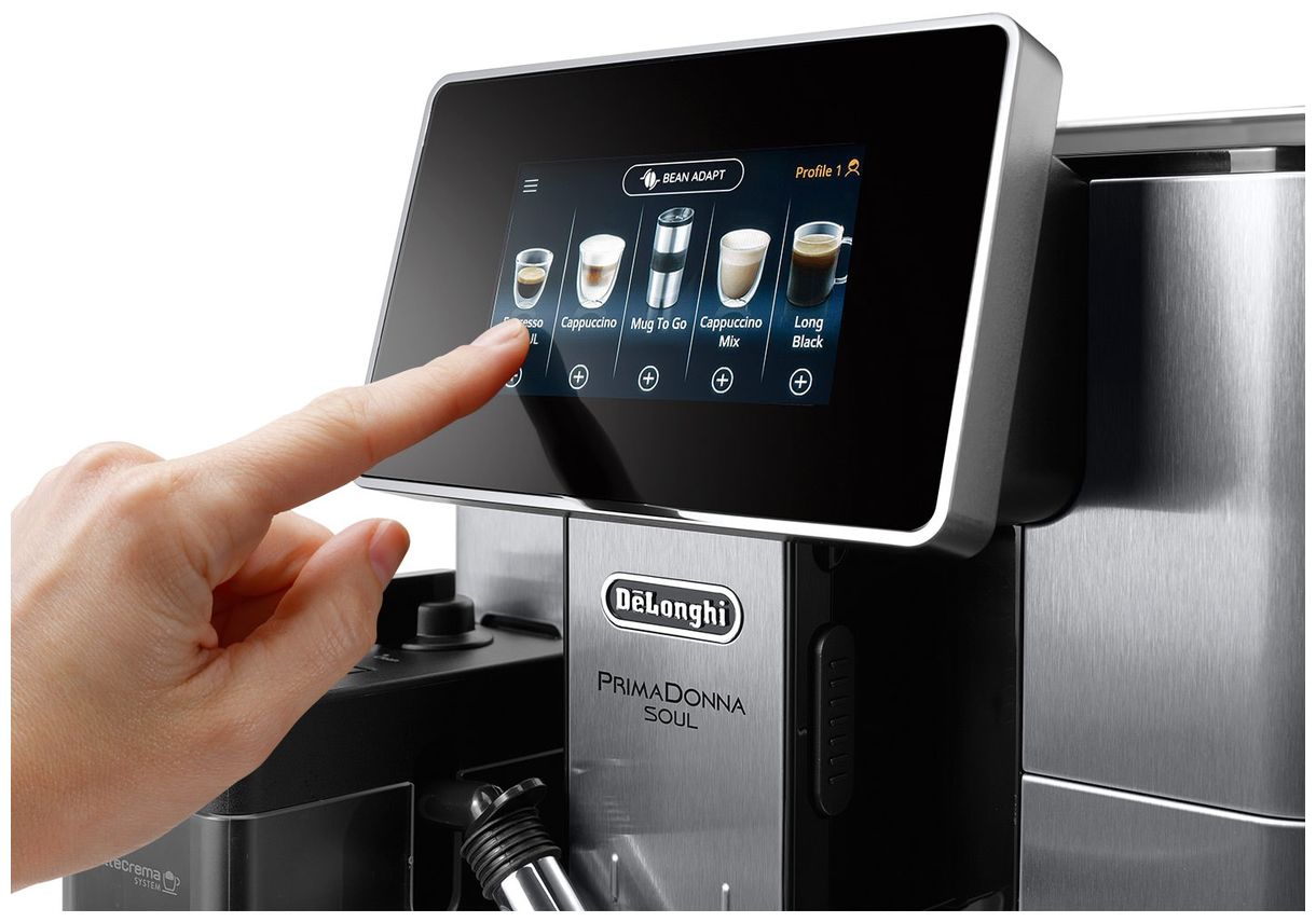 PrimaDonna ECAM610.74.MB Kaffeevollautomat 19 bar 2,2 l 500 g AutoClean (Schwarz, Edelstahl) 