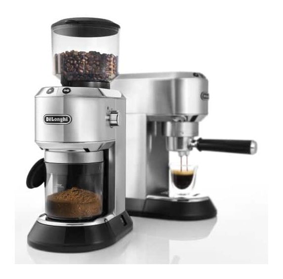 Dedica Style Barista Bundle EC685.M & KG521.M Siebträger Siebträger Siebträger Kaffeemaschine 15 bar 1300 W  (Schwarz, Silber) 