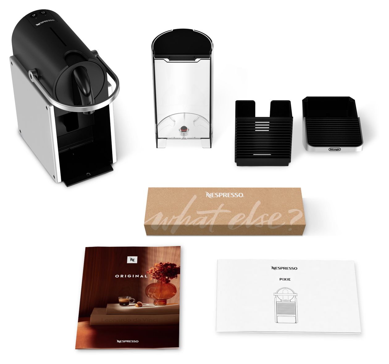 EN127.S Pixie Nespresso Kapselmaschine 19 bar 1,0 l (Schwarz, Grau, Silber) 