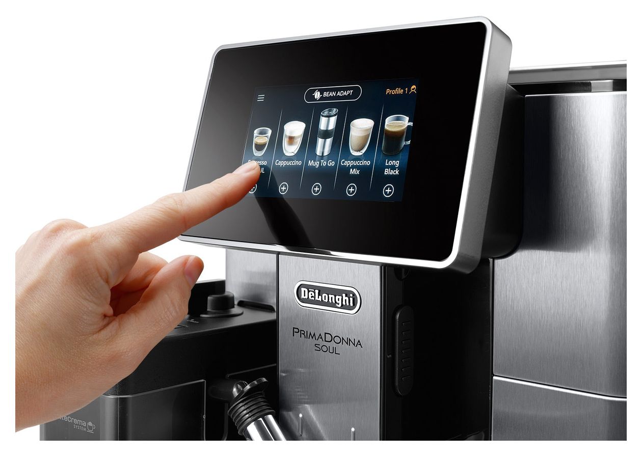 PrimaDonna Soul ECAM610.74.MB Kaffeevollautomat 19 bar 2,2 l 500 g AutoClean  (Schwarz, Edelstahl) 