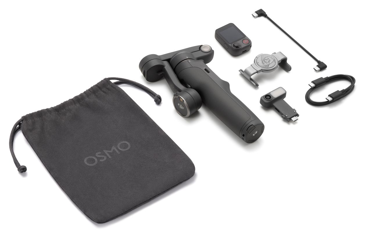 Osmo Mobile 8P Advanced Tracking Combo Stativ Gimbal für Smartphone faltbar Bluetooth  (Schwarz) 