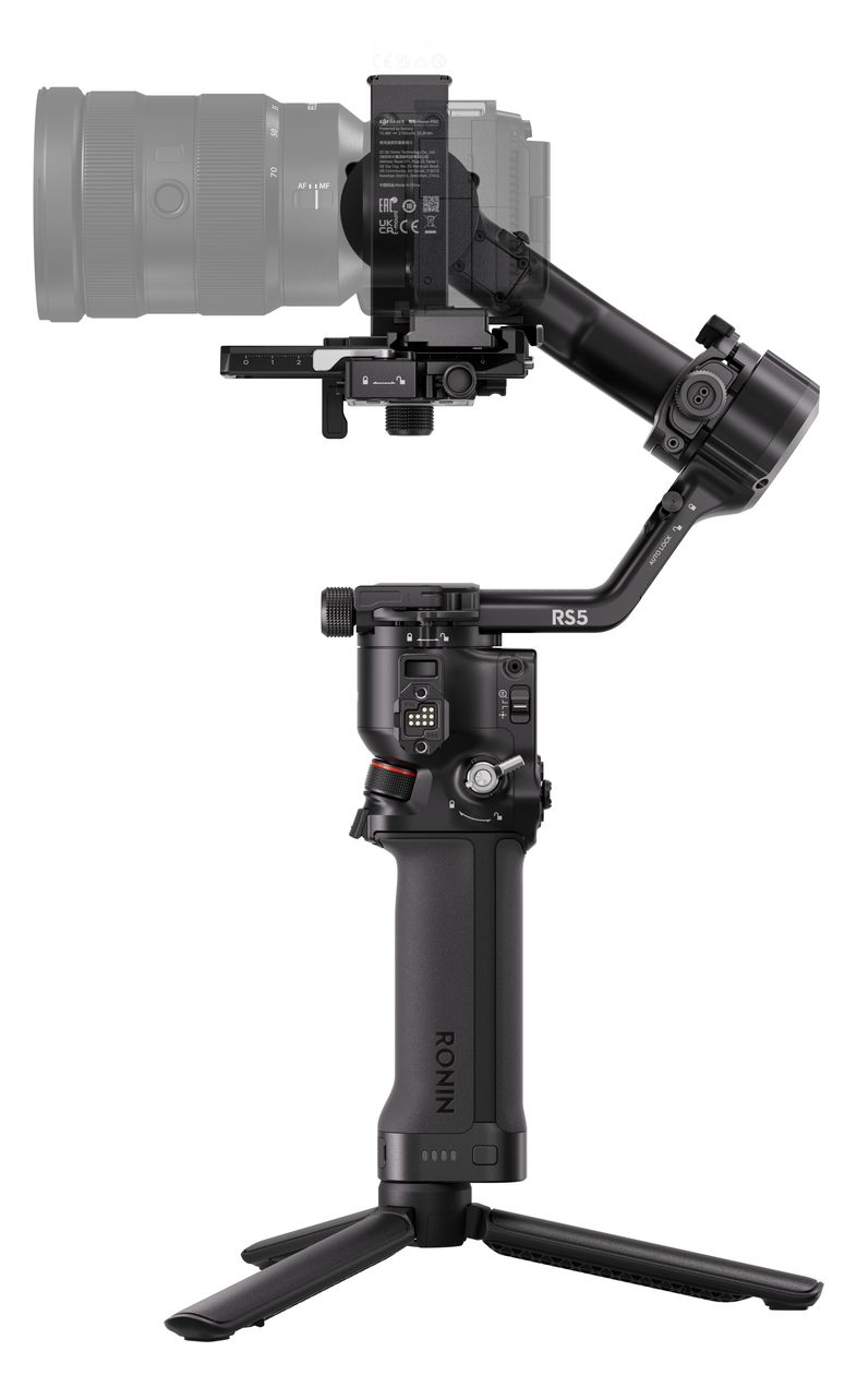 RS5 Stativ Gimbal für Kamera faltbar Bluetooth  (Schwarz) 