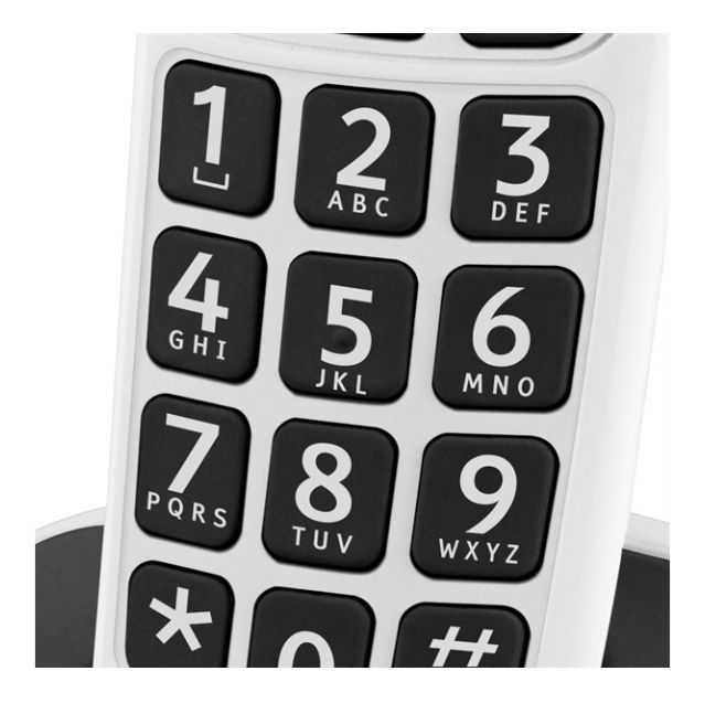 PhoneEasy 100w Großtastentelefon DECT-Telefon  (Weiß) 