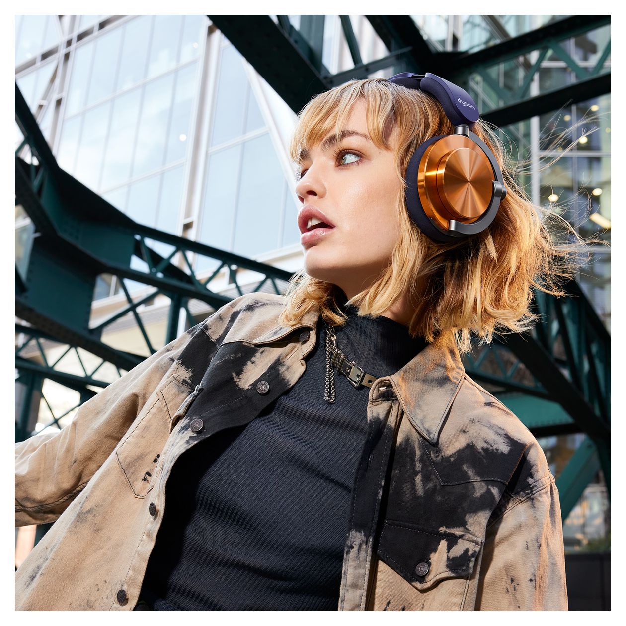 OnTrac Over Ear Bluetooth Kopfhörer kabellos 55 h Laufzeit USB Typ-C  (Kupfer) 