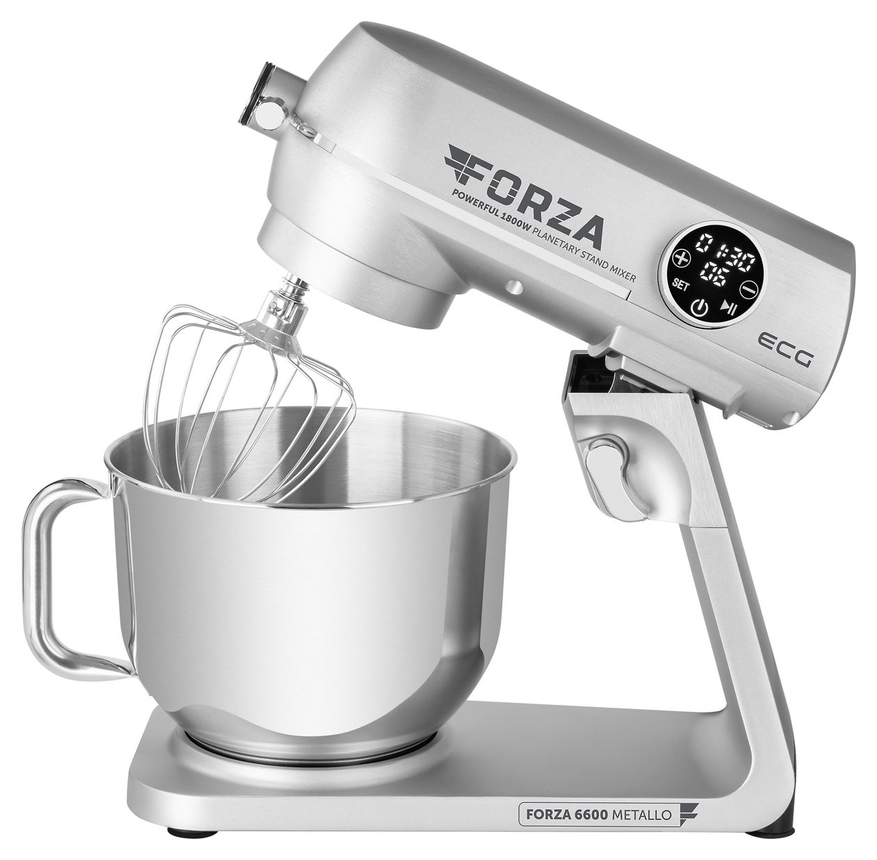 Forza 6600 1800 W Küchenmaschine 6,5 l  (Silber, Edelstahl) 