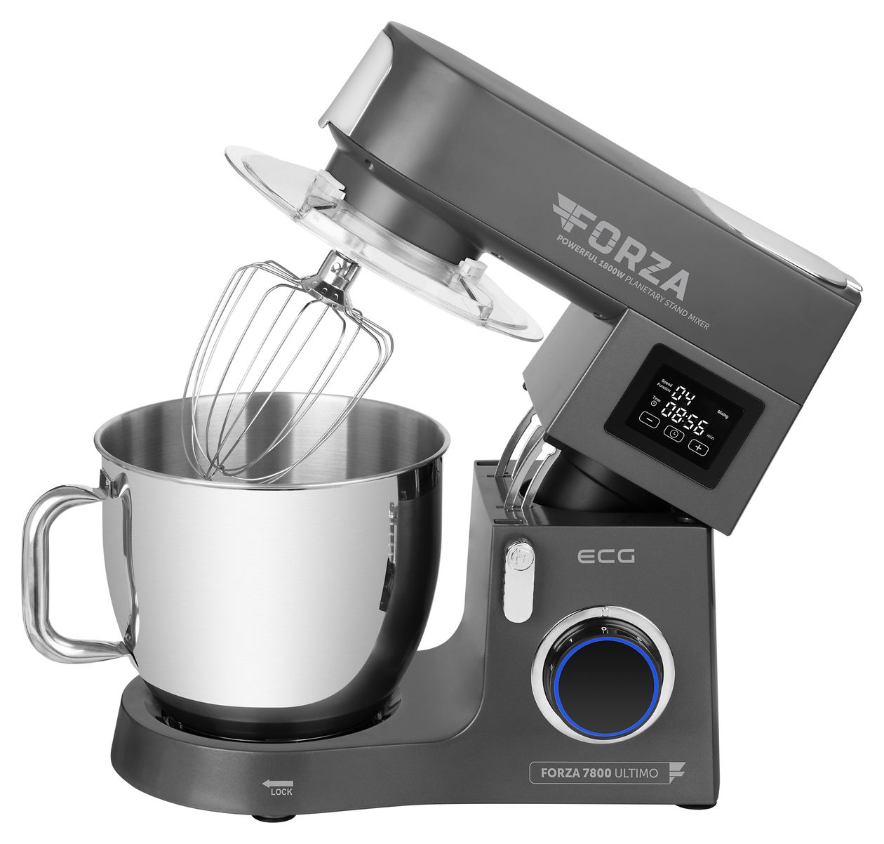Forza 7800 1800 W Küchenmaschine 8 l  (Schwarz, Edelstahl) 
