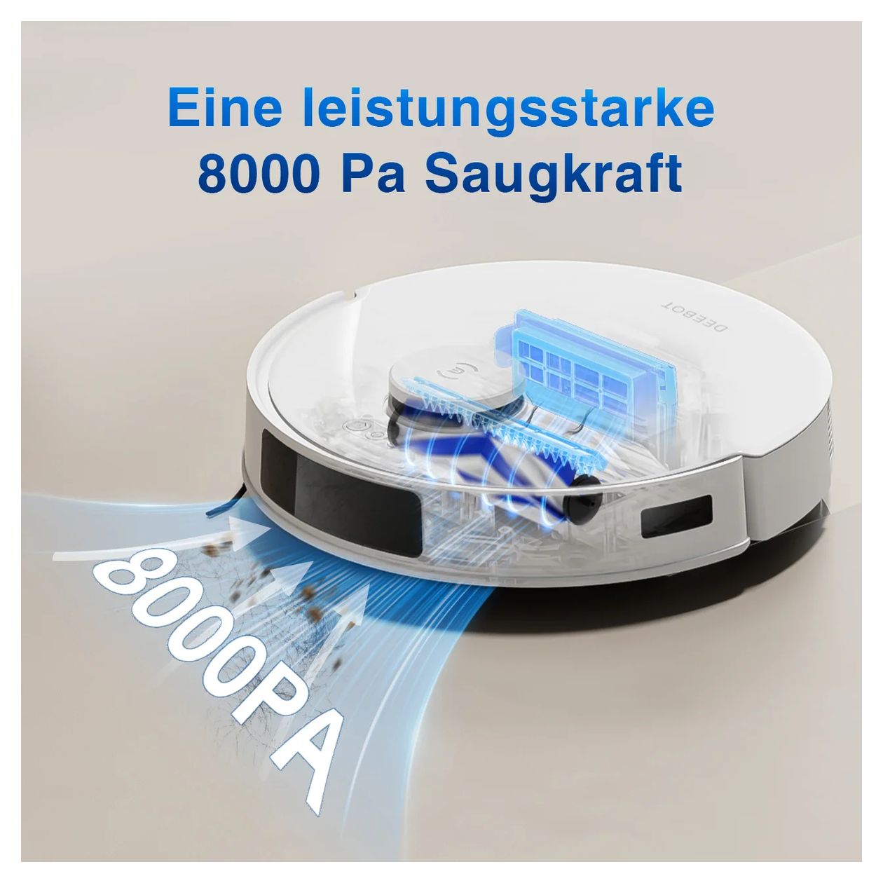 Deebot N20 Plus Saugroboter nass/trocken 300 min Akku  (Weiß) 