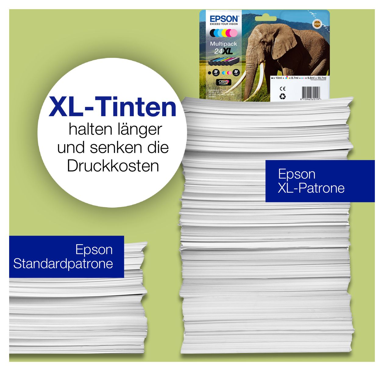 24 C13T24244012 originale Druckerpatronen Gelb 4,6 ml 