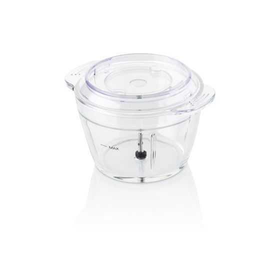 Basto II Zerkleinerer 400 W 2 Klingen 1 l Glas Behälter  (Weiß) 