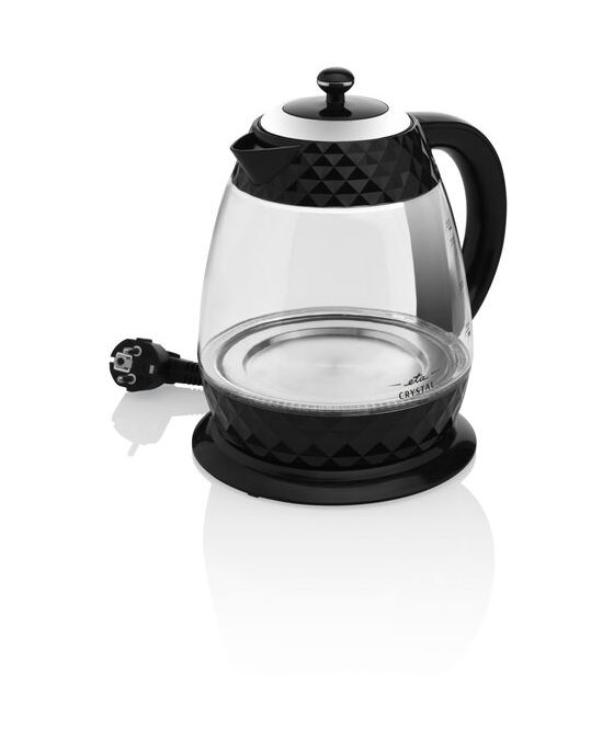 Crystal 1,7 l Wasserkocher 2200 W (Schwarz, Transparent) 
