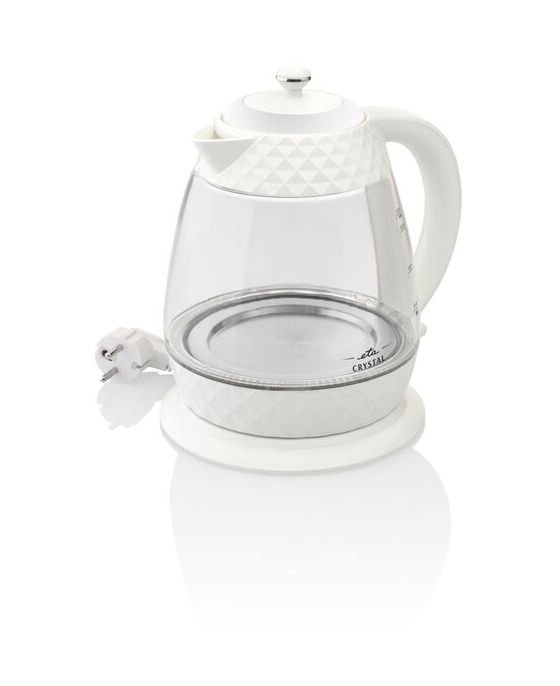 Crystal 1,7 l Wasserkocher 2200 W  (Transparent, Weiß) 