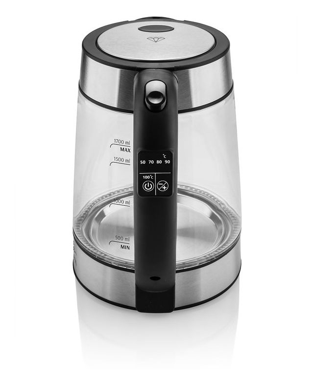 Crystela Digi 1,7 l Wasserkocher 2200 W (Schwarz, Transparent) 