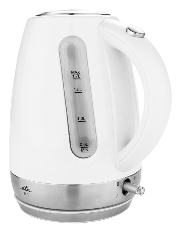 Ela 1,7 l Wasserkocher 2100 W  (Edelstahl, Weiß) 