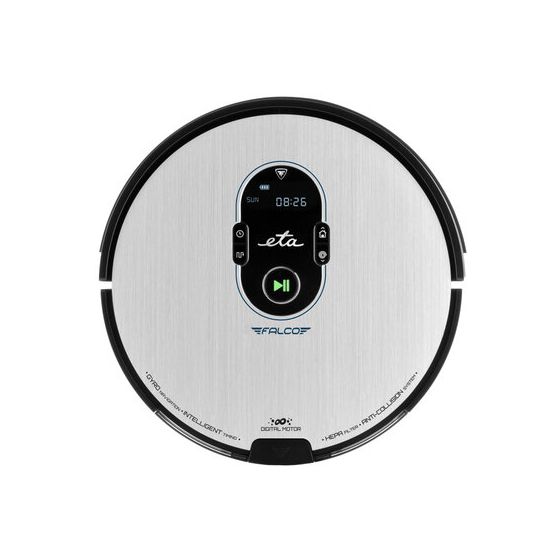 Falco Smart Saugroboter nass/trocken 120 min Akku  (Schwarz, Edelstahl) 