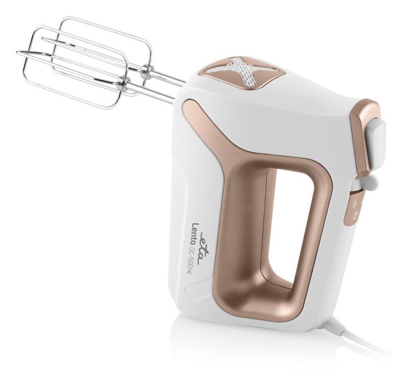 Lento Elements Handmixer 500 W 4 Stufen  (Weiß, Bronze) 