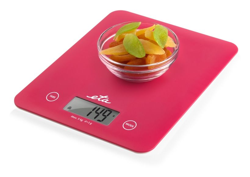 Lori Elektronische Küchenwaage bis 5 kg Genauigkeit 1 g  (Pink) 