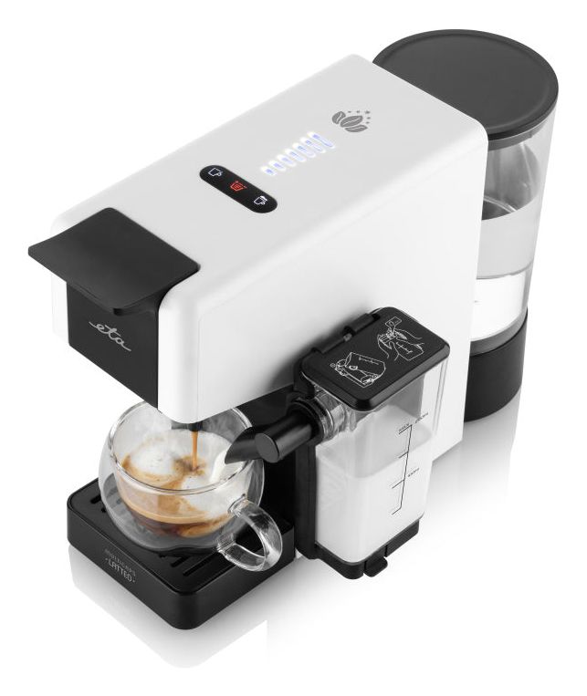 Multicaps Latteo Gemahlener Kaffee/Kaffeekapsel Maschine  (Weiß) 