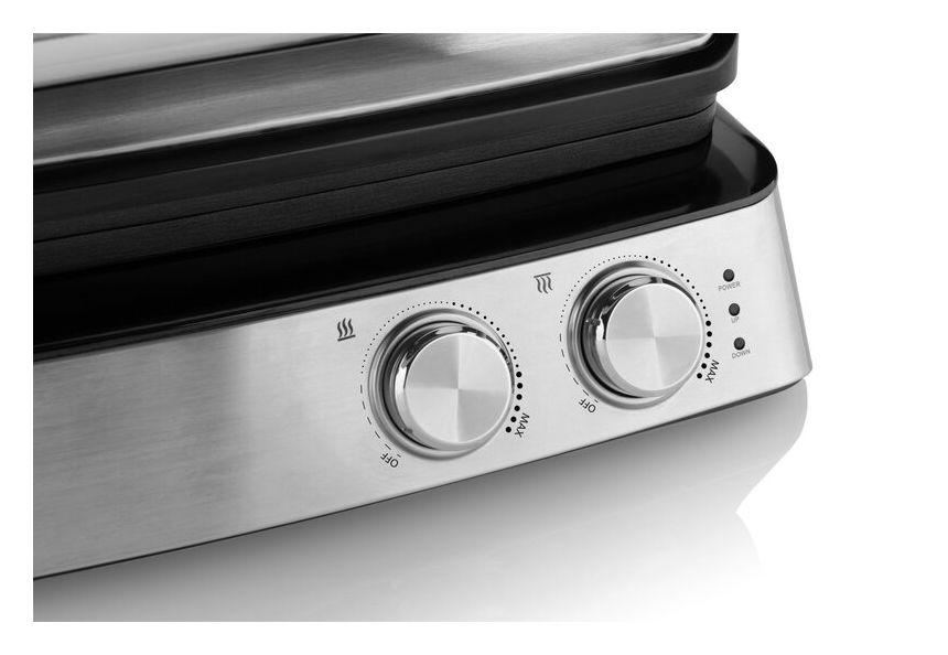 Party Chef Contact 2000 W mit 290 x 230 mm Fläche  (Schwarz, Edelstahl) 