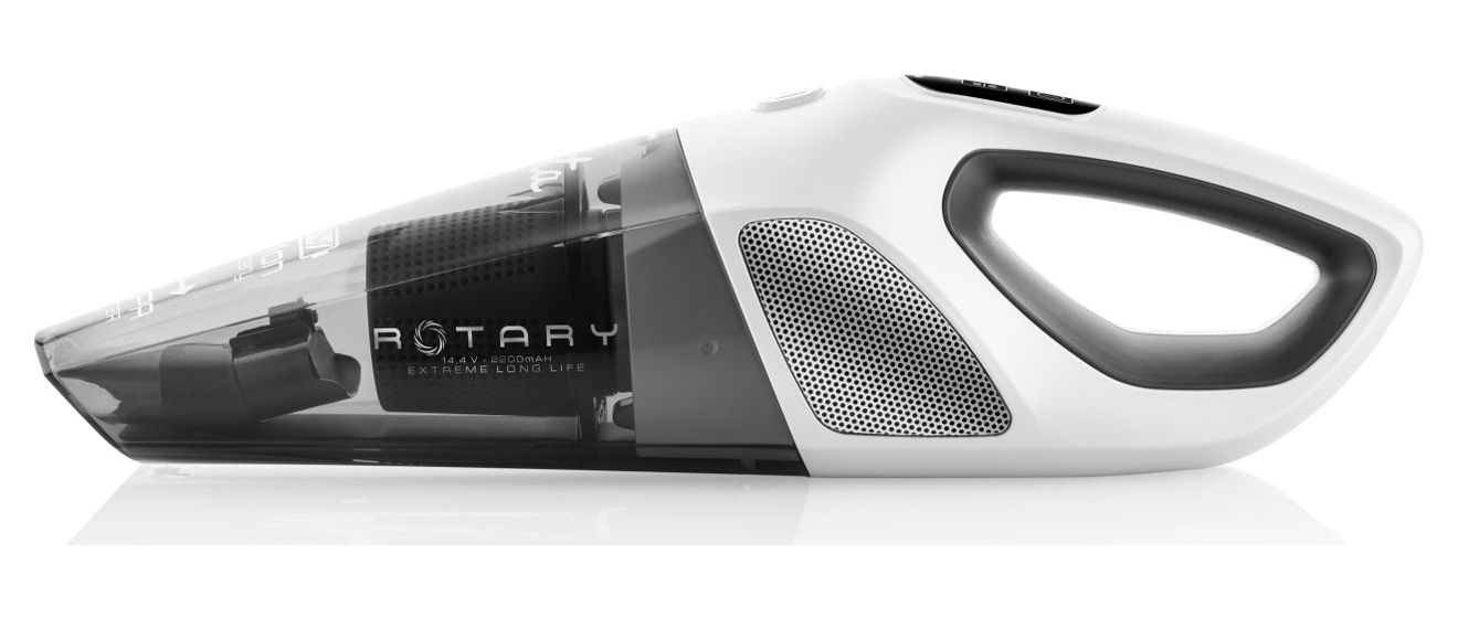 Rotary Handstaubsauger Beutellos bis 25 min Laufzeit 14,4 V HEPA  (Grau, Weiß) 