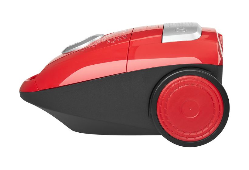 Rubio Bodenstaubsauger mit Staubbeutel 850 W HEPA (Schwarz, Rot, Silber) 