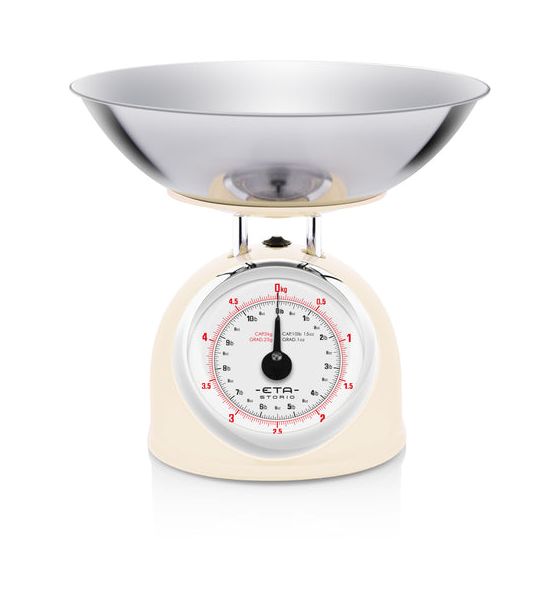 Storio Mechanische Küchenwaage bis 5 kg Genauigkeit 25 g  (Beige) 