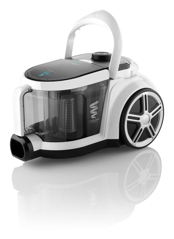 Stormy Home Bodenstaubsauger mit Staubbeutel 800 W HEPA  (Schwarz, Weiß) 