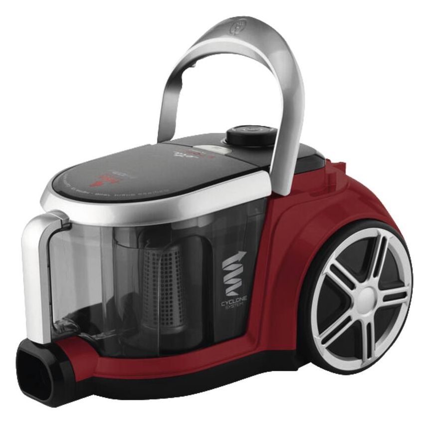 Stormy Turbo Bodenstaubsauger mit Staubbeutel 800 W HEPA  (Schwarz, Rot) 