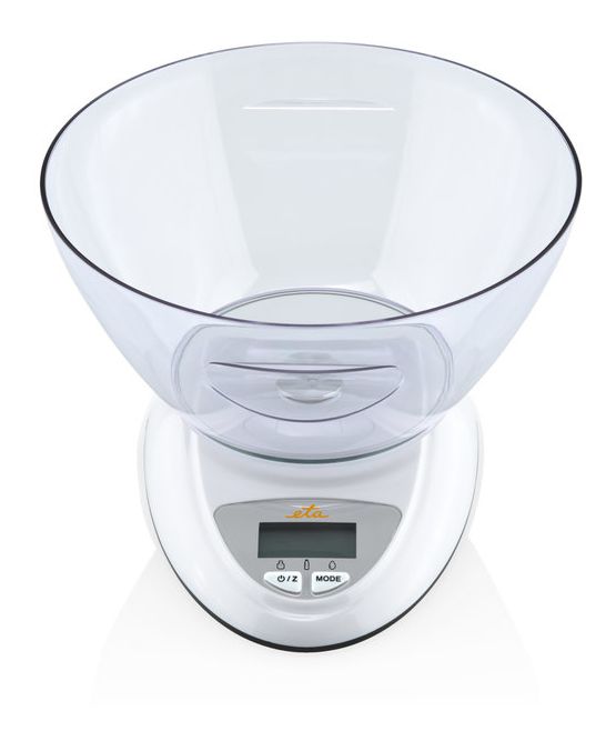 Zori Elektronische Küchenwaage bis 5 kg Genauigkeit 1 g  (Silber, Weiß) 