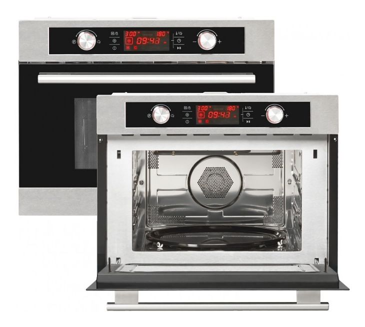 EBM4544HI Einbau-Mikrowelle 900 W Größe: maxi 5 Stufen Grill (Edelstahl) 