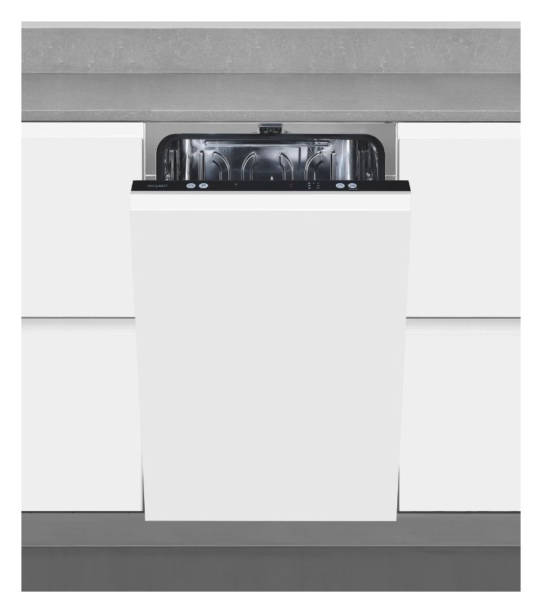 EGSP1009-E-450D 45 cm Geschirrspüler vollintegriert (ohne Front) Leise 9 Maßgedecke aquaStop Funktion 