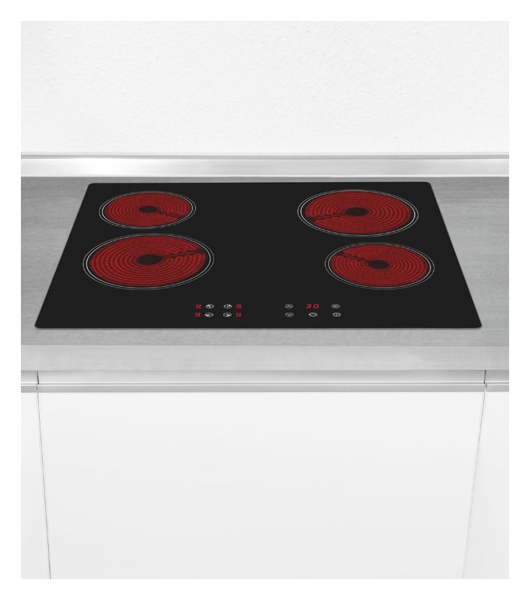 EKC601-Rsw-020 autarkes 58 cm Glaskeramik Kochfeld/Herdplatte 4 Zone(n) 