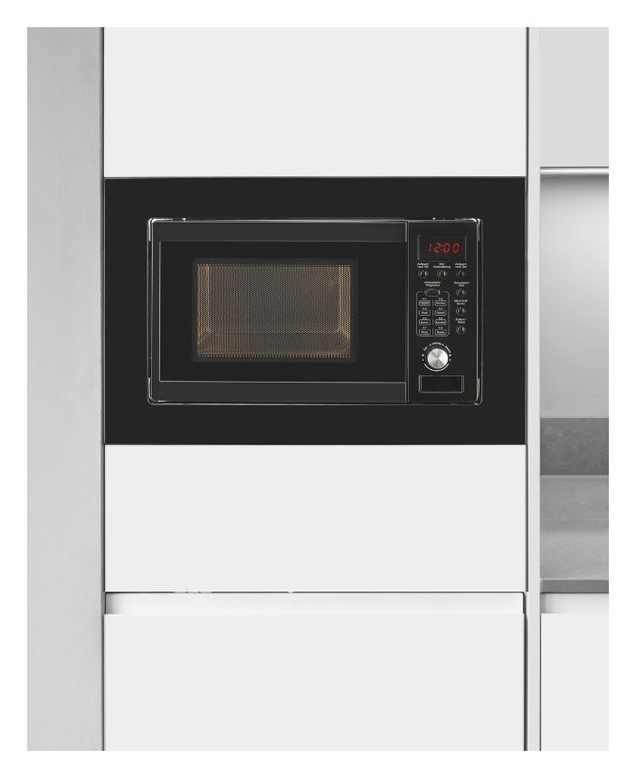 EMW20.1G Einbau-Mikrowelle 800 W Größe: klein 5 Stufen Grill (Schwarz) 