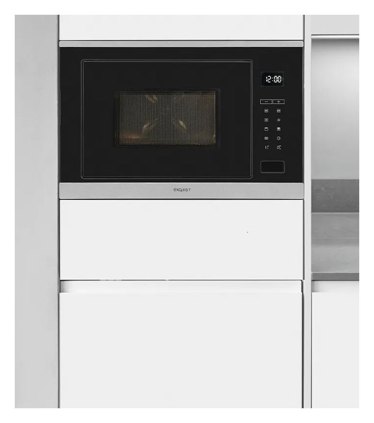 EMW25-G-020 Einbau-Mikrowelle 1200 W Größe: mittel 10 Stufen Grill (Edelstahl) 
